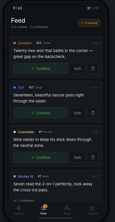 Review feed